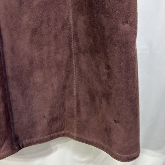 Sawyer of Napa Brown, Mandarin collar, shearling full length coat vintage - Picture 8 of 13